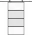 vidaXL Schiebetür mit Beschlag, Hartglas, schwarz, 102,5x205cm (3375891)