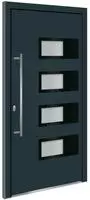 vidaXL Haust&uuml;r Anthrazit 110x210 cm Aluminium und PVC