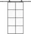 vidaXL Schiebetür mit Beschlag, ESG-Glas, 102,5x205cm, schwarz (3375866)