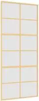 vidaXL Schiebet&uuml;r Golden 90x205 cm Matt ESG-Glas und Aluminium