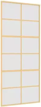 vidaXL Schiebetür Golden 90x205cm, mattiertes ESG-Glas, Aluminium (155170)