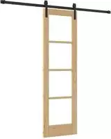 vidaXL Schiebet&uuml;r ORKDAL Nat&uuml;rlich und Schwarz 61 x 198,5 cm