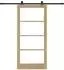 vidaXL ORKDAL Schiebetür natur und schwarz 93x202cm (3332035)