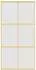 vidaXL Schiebetür 102,5x205cm, mattiertes ESG-Glas, Aluminium, gold (155159)
