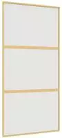 vidaXL Schiebet&uuml;r Golden 102,5x205 cm Matt ESG-Glas und Aluminium