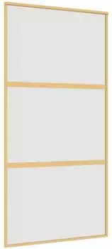 vidaXL Schiebet&uuml;r 102,5x205cm, mattiertes ESG-Glas, Aluminium, gold (155153)