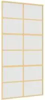 vidaXL Schiebet&uuml;r Golden 102,5x205 cm Matt ESG-Glas und Aluminium