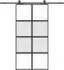 vidaXL Schiebetür mit Beschlag, Hartglas, schwarz, 102,5x205cm (3375894)