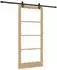 vidaXL Schiebetür Massivholz Kiefer und Glas 93x202cm (3332315)