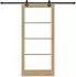 vidaXL Schiebetür Massivholz Kiefer und Glas 93x202cm (3332315)