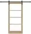 vidaXL ORKDAL Schiebetür natur und schwarz 93x202cm