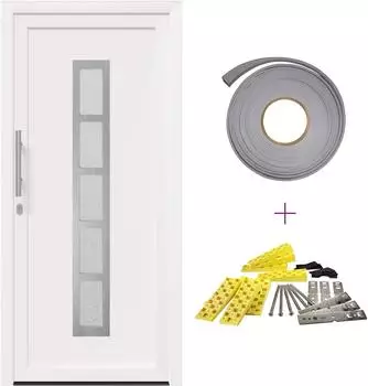 vidaXL Haust&uuml;r wei&szlig; 88x200cm PVC (3445671)