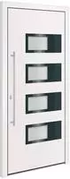 vidaXL Haust&uuml;r Wei&szlig; 100x210 cm Aluminium und PVC