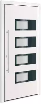 vidaXL Haustür weiß 100x210cm Aluminium und PVC (3157066)