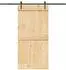 vidaXL Schiebetür NARVIK natürlich und schwarz 100x210cm (3445298)
