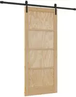 vidaXL Schiebet&uuml;r 86 x 198,5 cm Massives Kiefernholz