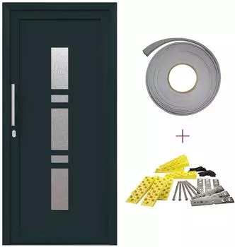 vidaXL Vordert&uuml;r PVC anthrazit 98x200cm (3445696)