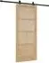 vidaXL Schiebetür natur und schwarz 86x198,5cm (3445465)