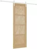 vidaXL Schiebet&uuml;r 73,5 x 211 cm Massives Kiefernholz