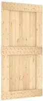 vidaXL Schiebet&uuml;r NARVIK Nat&uuml;rlich und Schwarz 100 x 210 cm (213,5 cm)