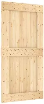 vidaXL Schiebet&uuml;r NARVIK 100x210cm, natur und schwarz (3445346)