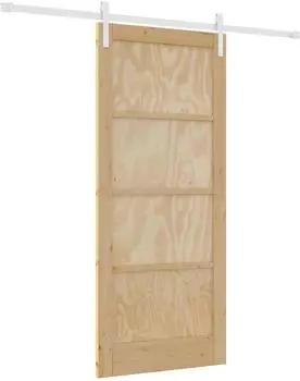 vidaXL Schiebet&uuml;r natur und wei&szlig; 86x198,5cm (3445429)