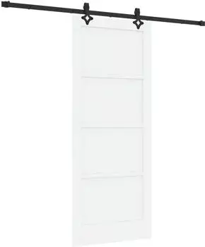 vidaXL ORKDAL Schiebetür weiß, massives Kiefernholz, 83x202cm