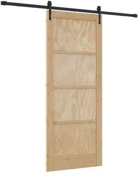 vidaXL Schiebetür ORKDAL Massives Kiefernholz, natur, 86x211cm