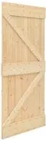 vidaXL Schiebet&uuml;r NARVIK Nat&uuml;rlich und Schwarz 100 x 210 cm (213,5 cm)