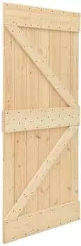 vidaXL Schiebetür NARVIK 100x210cm, natur und schwarz (3445226)