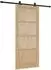 vidaXL Schiebetür natur und schwarz 86x198,5cm (3445456)