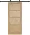 vidaXL Schiebetür natur und schwarz 86x198,5cm (3445456)