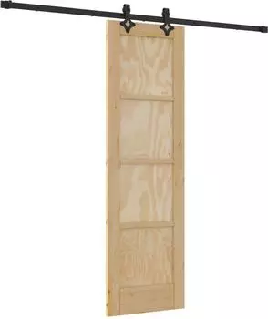 vidaXL Schiebetür ORKDAL 61x198,5cm massives Kiefernholz, natur