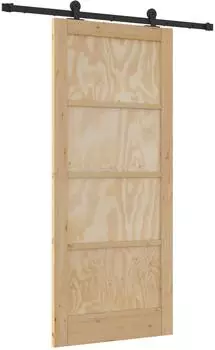 vidaXL Schiebetür ORKDAL 86x198,5cm massives Kiefernholz, natur