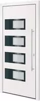 vidaXL Haust&uuml;r Wei&szlig; 100x210 cm Aluminium und PVC
