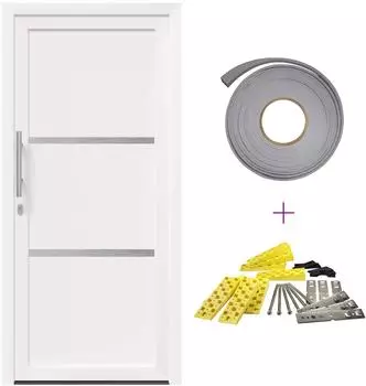 vidaXL Haustür weiß 98x208cm PVC (3445689)