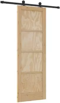 vidaXL Schiebet&uuml;r ORKDAL Natur, massives Kiefernholz, 73,5x211cm
