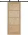 vidaXL Schiebetür natur und schwarz 86x211cm (3445457)