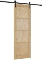 vidaXL Schiebet&uuml;r 73,5 x 211 cm Massives Kiefernholz