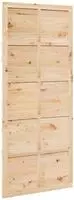 vidaXL Scheunent&uuml;r 100 x 2,5 x 208 cm Massives Kiefernholz Natur