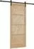 vidaXL Schiebetür Kiefer massiv natur/schwarz 86x211cm (3445403)