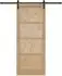 vidaXL Schiebetür Kiefer massiv natur/schwarz 86x211cm (3445403)