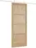 vidaXL Schiebetür Massives Kiefernholz, natur/weiß, 86x211cm (3445484)