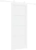 vidaXL Schiebet&uuml;r Wei&szlig; 83 x 202 cm Massives Kiefernholz