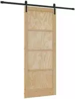 vidaXL Schiebet&uuml;r 86 x 211 cm Massives Kiefernholz