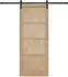 vidaXL Schiebetür natur und schwarz 86x211cm (3445412)