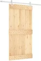 vidaXL Schiebet&uuml;r 100 x 210 cm Massivkiefer (Unbehandelt)