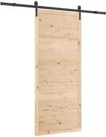 vidaXL Schiebet&uuml;r 100 x 208 cm Massives Kiefernholz Natur