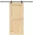 vidaXL Schiebetür Narvik 100x210cm (213,5cm), natur und schwarz