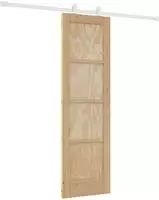 vidaXL Schiebet&uuml;r Nat&uuml;rlich und Wei&szlig; 61 x 198,5 cm
